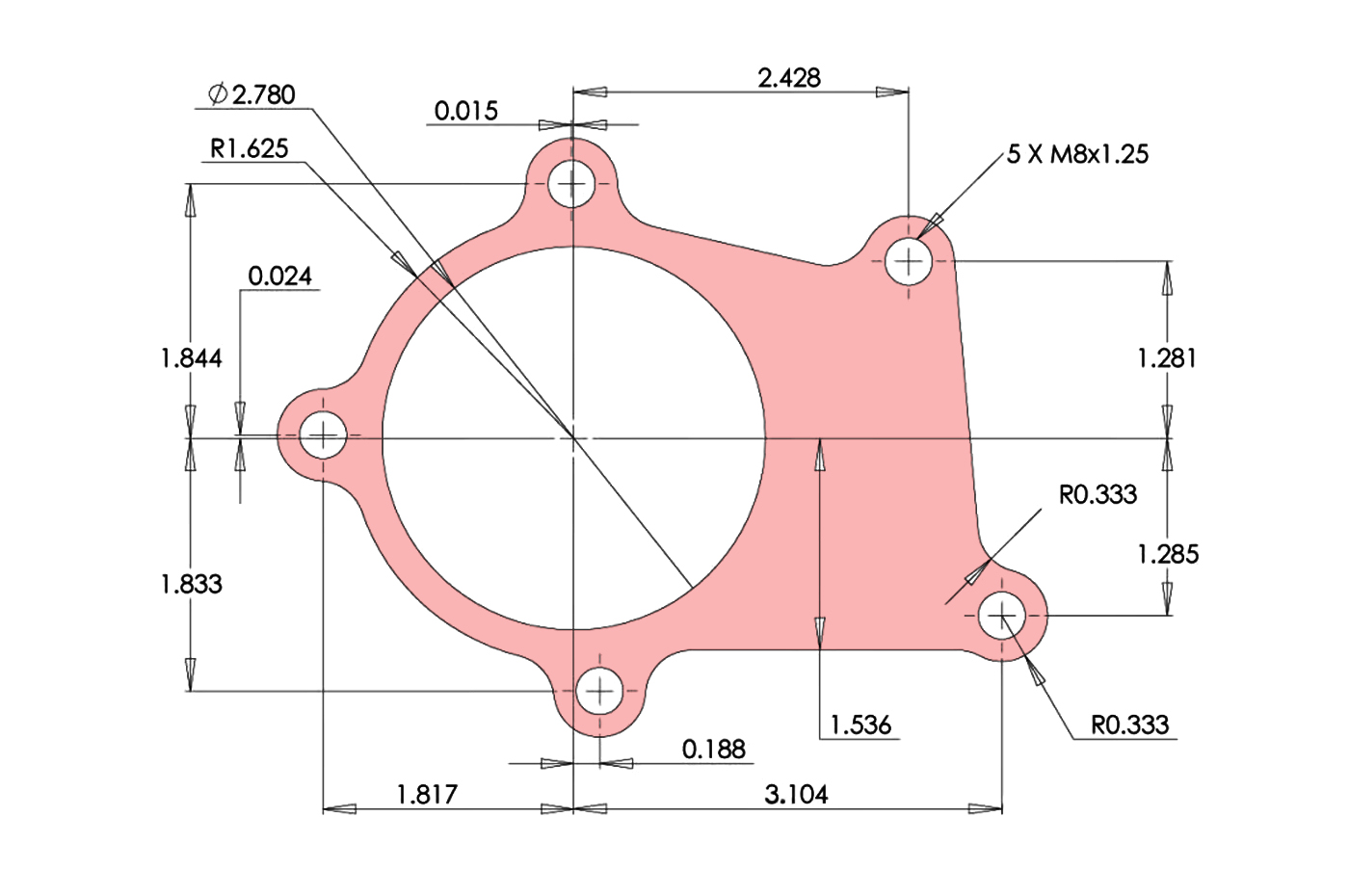 PTE 5-Bolt Outlet: Diagram