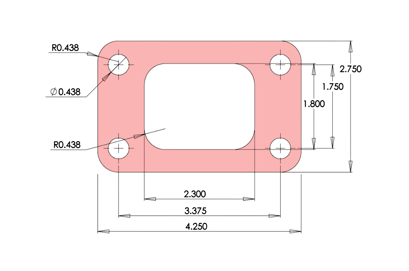 PTE T3 4-Bolt Inlet Diagram