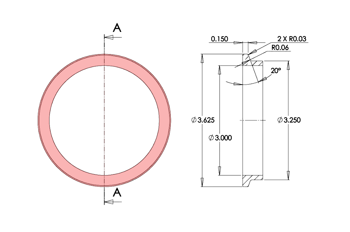 PTE T4 V-Band Outlet Diagram