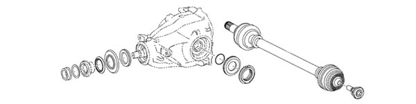 2020 Supra OEM Axles and Rear Diff Diagram