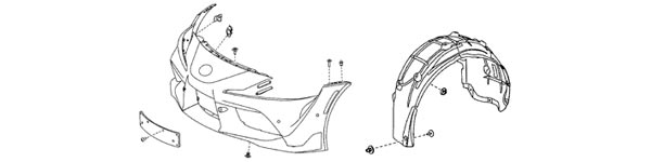 2020 Supra OEM Front Bumper Diagram